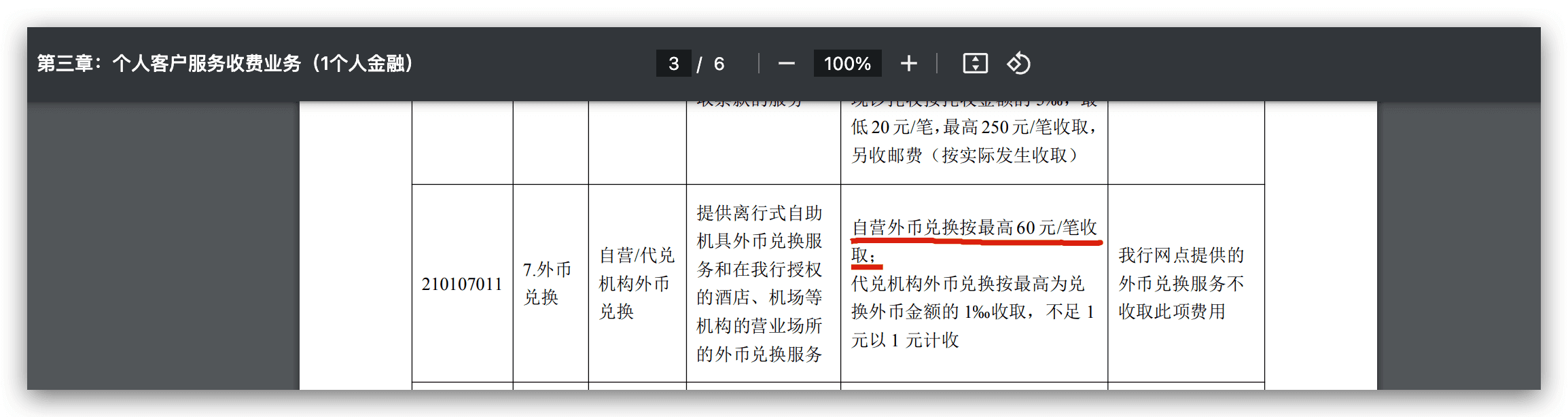 中行卡取现手续费